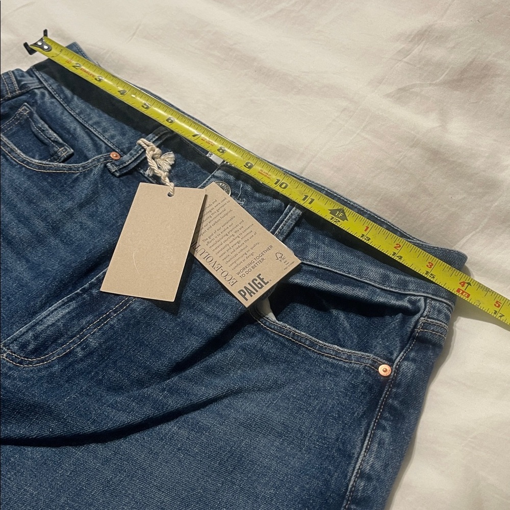 PAIGE Sasha Wide Leg Jean in Blue Size 30 - Picture 11 of 15